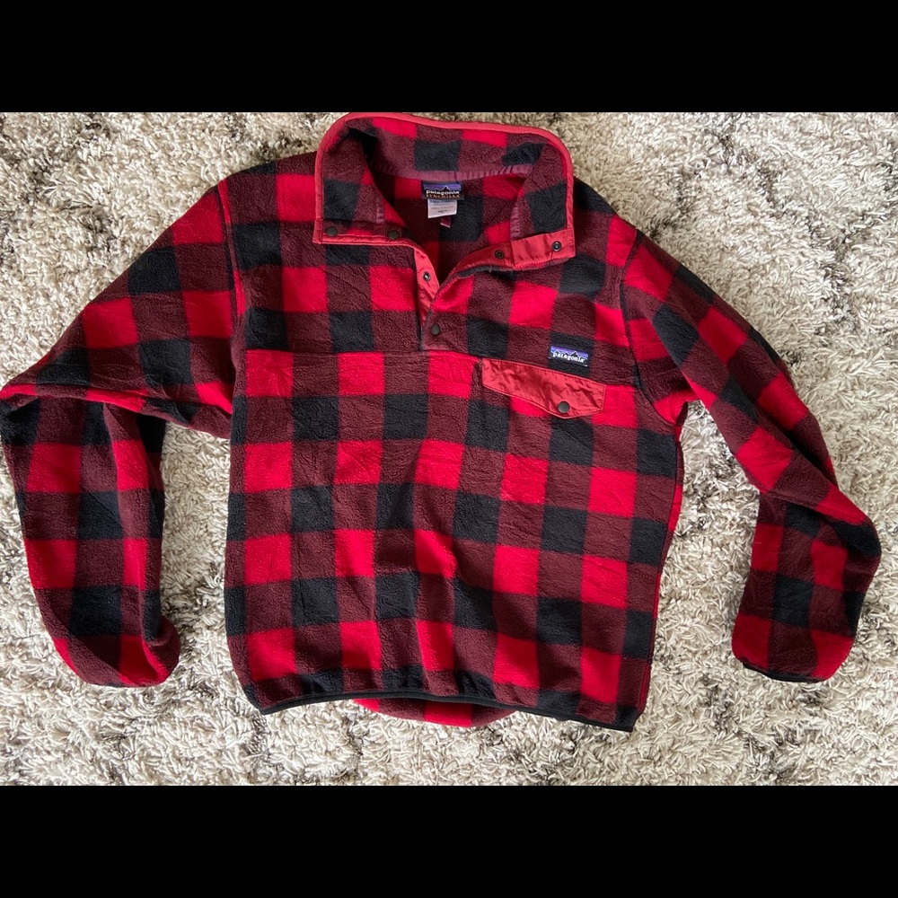 Rare Patagonia Synchilla buffalo check fleece